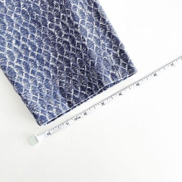 Banana Republic Womens Sloan Fit Trouser Ankle Pants Northern Python Blue White - Picture 7 of 10